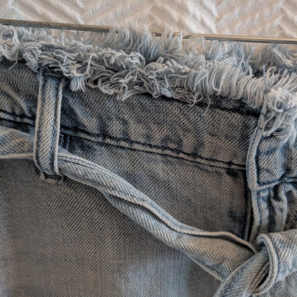 Gap Denim Skirt Light A-line Blue Wash Belted Size 28 Retro style Boho Casual - Picture 6 of 12